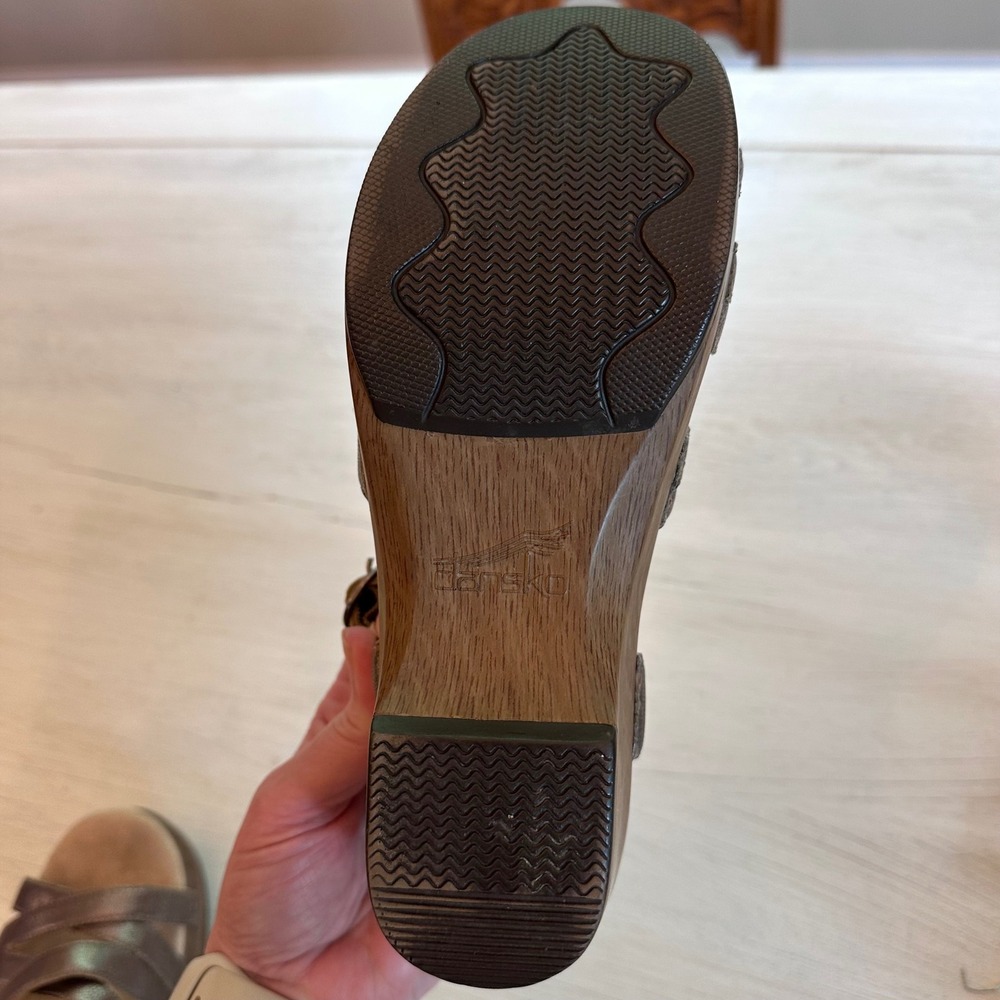 Dr. Scholl's Brown Leather Strappy Slingback Sandals - Picture 7 of 8